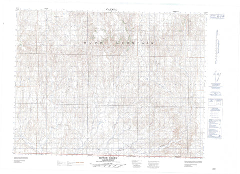 072G02 Horse Creek Canadian topographic map, 1:50,000 scale