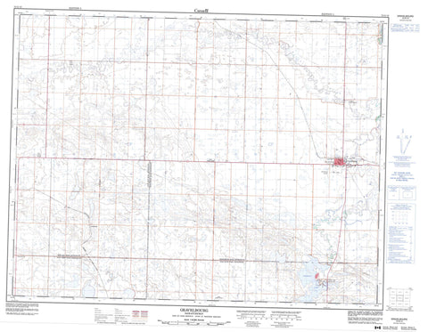 072G15 Gravelbourg Canadian topographic map, 1:50,000 scale