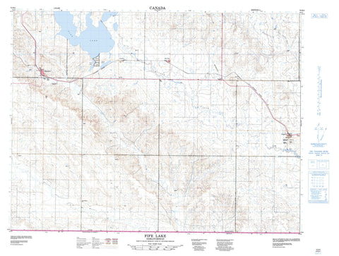 072H04 Fife Lake Canadian topographic map, 1:50,000 scale