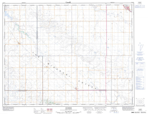 072H15 Dummer Canadian topographic map, 1:50,000 scale