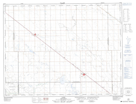 072H16 Lang Canadian topographic map, 1:50,000 scale