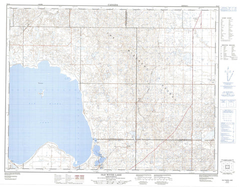 072I04 Old Wives Lake Canadian topographic map, 1:50,000 scale