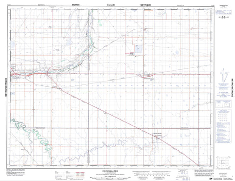 072I06 Drinkwater Canadian topographic map, 1:50,000 scale