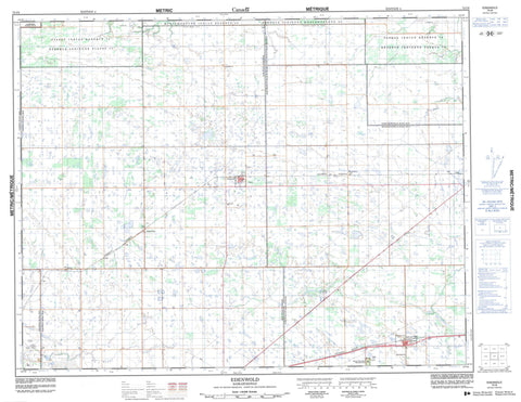 072I09 Edenwold Canadian topographic map, 1:50,000 scale