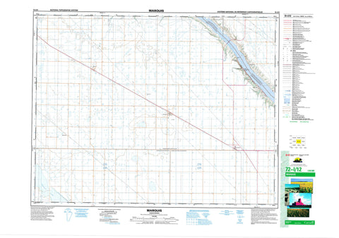 072I12 Marquis Canadian topographic map, 1:50,000 scale