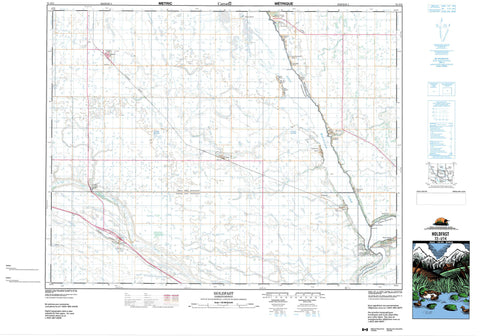 072I14 Holdfast Canadian topographic map, 1:50,000 scale