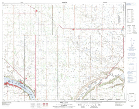072I15 Earl Grey Canadian topographic map, 1:50,000 scale