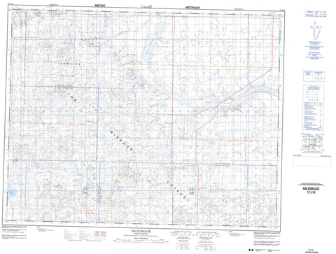 072J10 Halvorgate Canadian topographic map, 1:50,000 scale