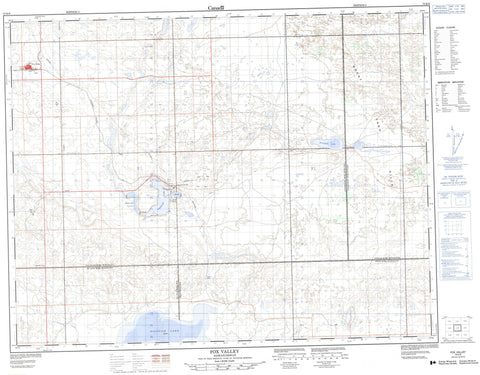 072K06 Fox Valley Canadian topographic map, 1:50,000 scale