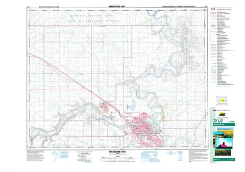 072L02 Medicine Hat Canadian topographic map, 1:50,000 scale