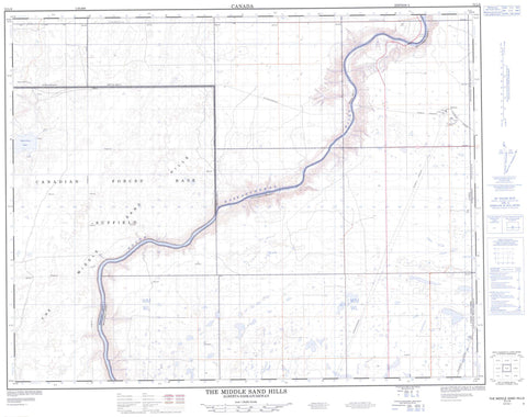 072L09 The Middle Sand Hills Canadian topographic map, 1:50,000 scale