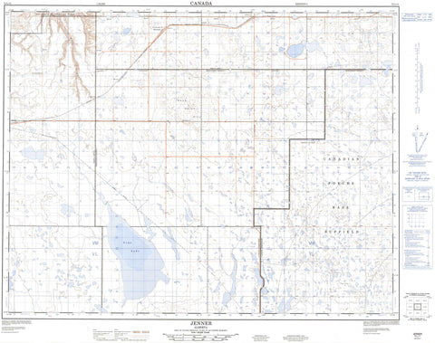 072L11 Jenner Canadian topographic map, 1:50,000 scale
