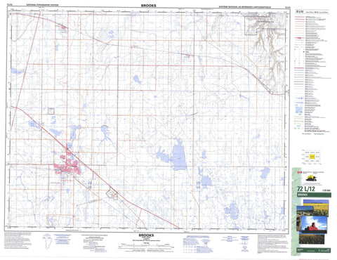 072L12 Brooks Canadian topographic map, 1:50,000 scale