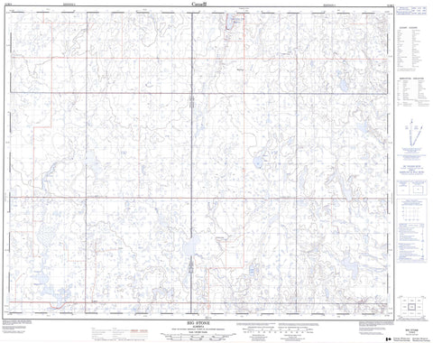 072M03 Big Stone Canadian topographic map, 1:50,000 scale