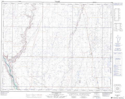 072M04 Pollockville Canadian topographic map, 1:50,000 scale