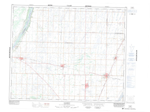 073B07 Dalmeny Canadian topographic map, 1:50,000 scale
