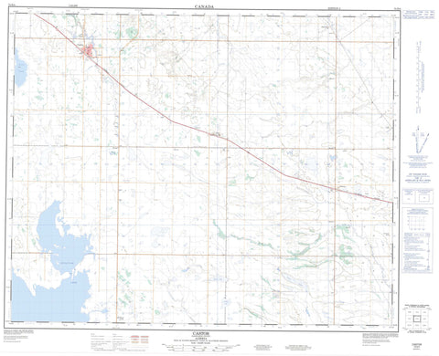 073D04 Castor Canadian topographic map, 1:50,000 scale