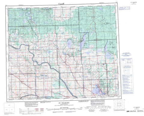 073F St Walburg Canadian topographic map, 1:250,000 scale
