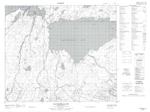 073I15 Wapawekka Lake Canadian topographic map, 1:50,000 scale