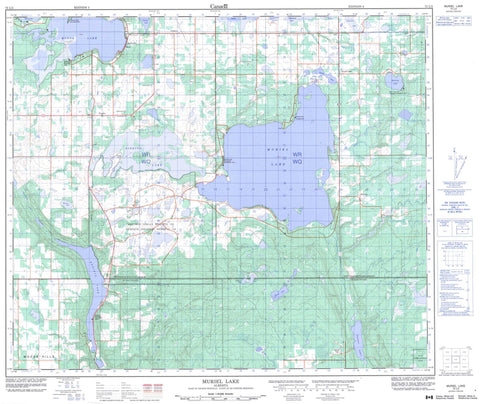 073L02 Muriel Lake Canadian topographic map, 1:50,000 scale