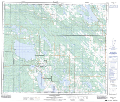 073L05 Goodfish Lake Canadian topographic map, 1:50,000 scale