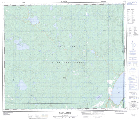 073L16 Medley River Canadian topographic map, 1:50,000 scale