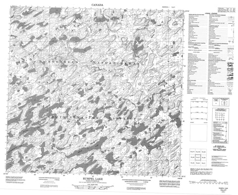 074J07 Rumpel Lake Canadian topographic map, 1:50,000 scale