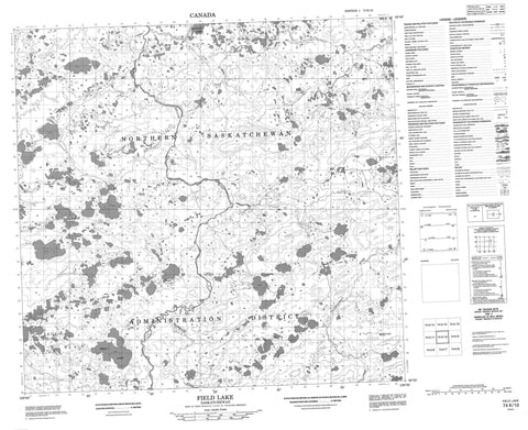 074K10 Field Lake Canadian topographic map, 1:50,000 scale