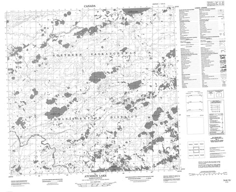 074K15 Atchison Lake Canadian topographic map, 1:50,000 scale