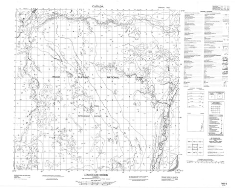 074M05 Darough Lake Canadian topographic map, 1:50,000 scale