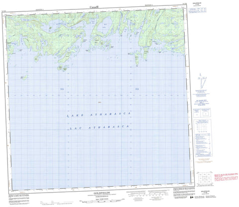 074N08 Goldfields Canadian topographic map, 1:50,000 scale