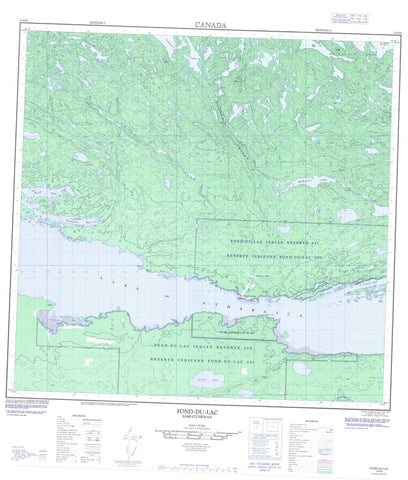 074O06 Fond Du Lac Canadian topographic map, 1:50,000 scale