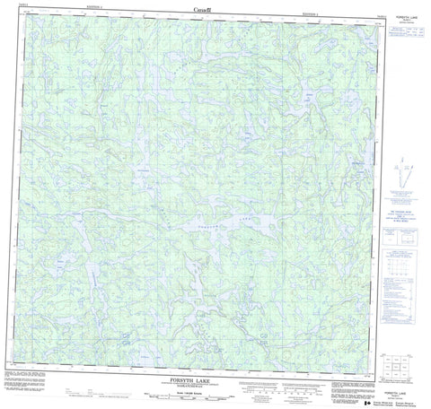 074O11 Forsyth Lake Canadian topographic map, 1:50,000 scale