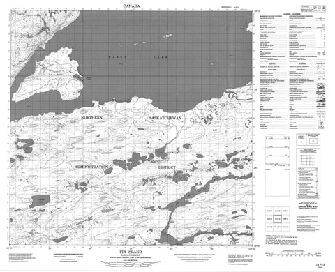 074P03 Fir Island Canadian topographic map, 1:50,000 scale