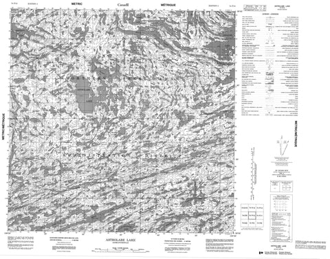 074P12 Astrolabe Lake Canadian topographic map, 1:50,000 scale