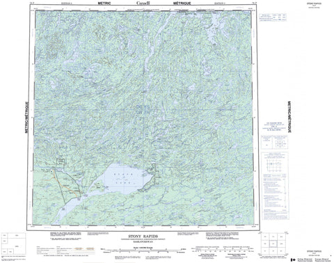 074P Stony Rapids Canadian topographic map, 1:250,000 scale