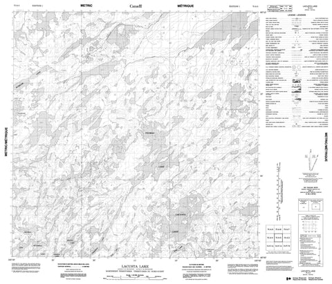 075A03 Lacusta Lake Canadian topographic map, 1:50,000 scale