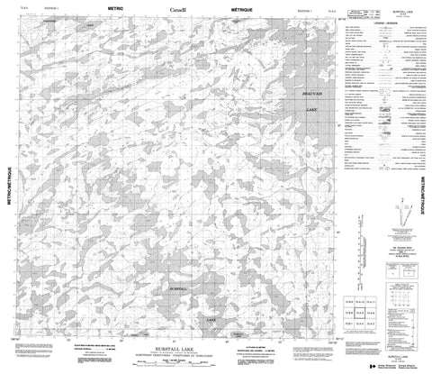 075A05 Burstall Lake Canadian topographic map, 1:50,000 scale