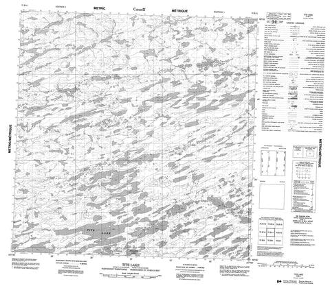 075B11 Tite Lake Canadian topographic map, 1:50,000 scale