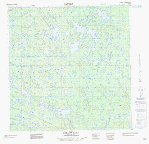075C13 Salmon Lake Canadian topographic map, 1:50,000 scale