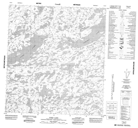 075O03 Ford Lake Canadian topographic map, 1:50,000 scale