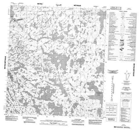 075O12 No Title Canadian topographic map, 1:50,000 scale