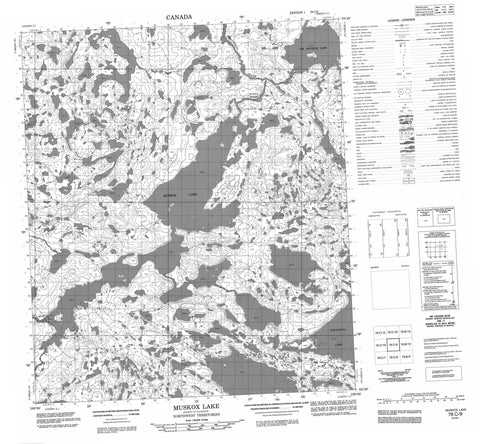 076C09 Muskox Lake Canadian topographic map, 1:50,000 scale