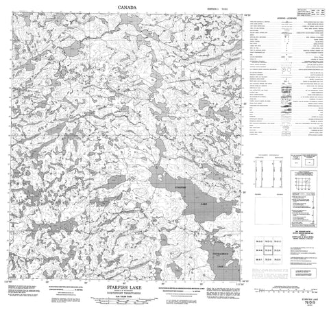 076D05 Starfish Lake Canadian topographic map, 1:50,000 scale