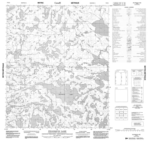 076E06 Pelonquin Lake Canadian topographic map, 1:50,000 scale