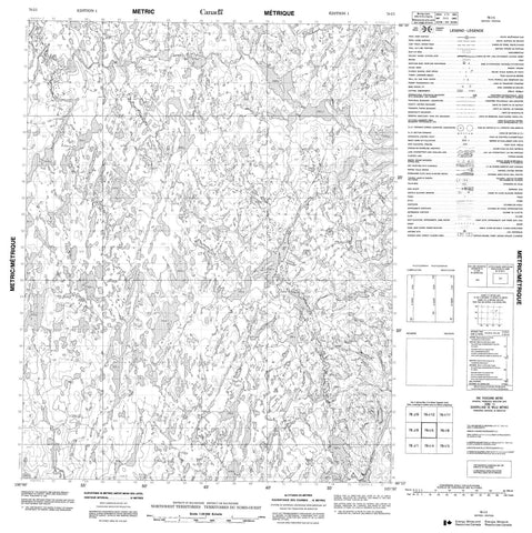 076I05 No Title Canadian topographic map, 1:50,000 scale