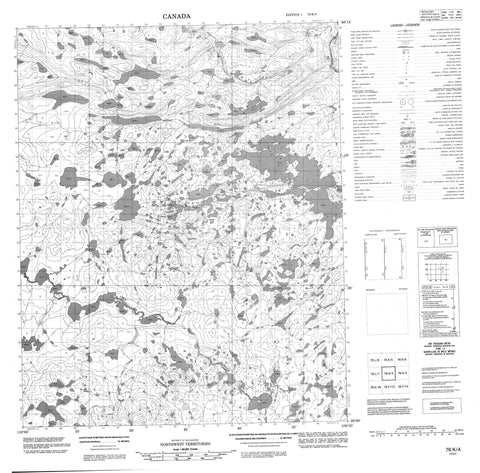 076K04 No Title Canadian topographic map, 1:50,000 scale