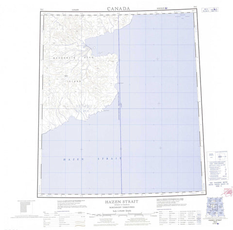 079C Hazen Strait Canadian topographic map, 1:250,000 scale