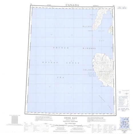 079E Deer Bay Canadian topographic map, 1:250,000 scale