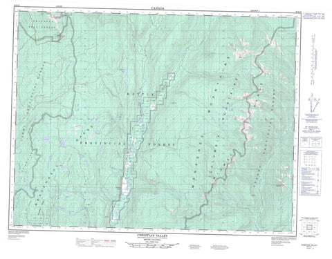 082E10 Christian Valley Canadian topographic map, 1:50,000 scale